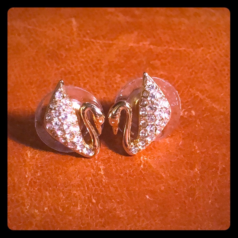 Swarovski Swan Earings